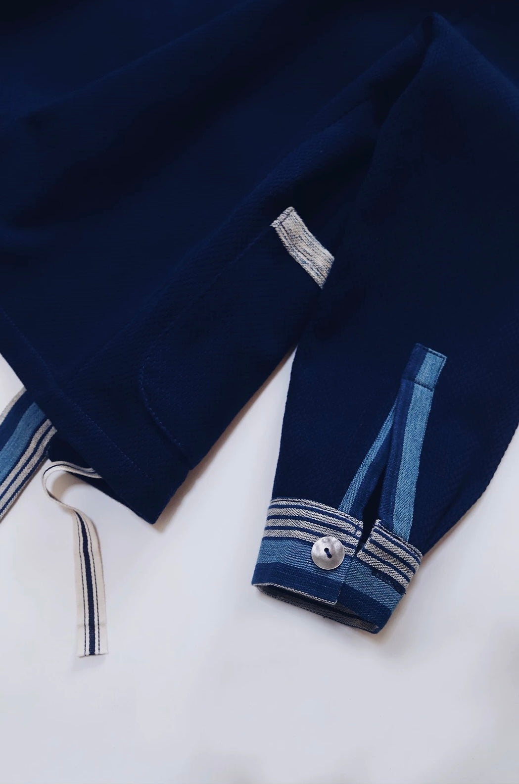 Indigo Dye Patchwork Sashiko Haori Jacket