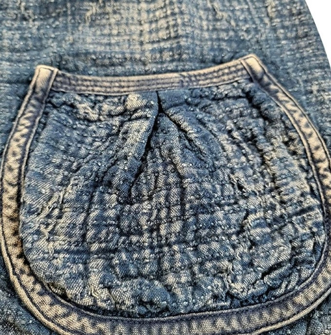 Indigo Dye Sashiko Vest