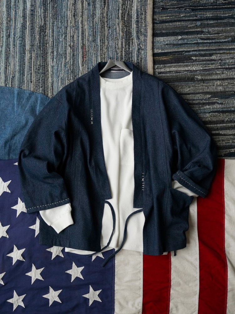 Denim Sashiko Tri Noragi Jacket