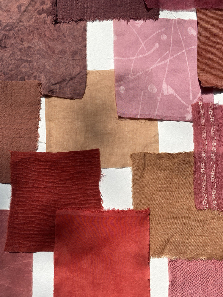 Red Organic Dye Fabric Scraps Bundles