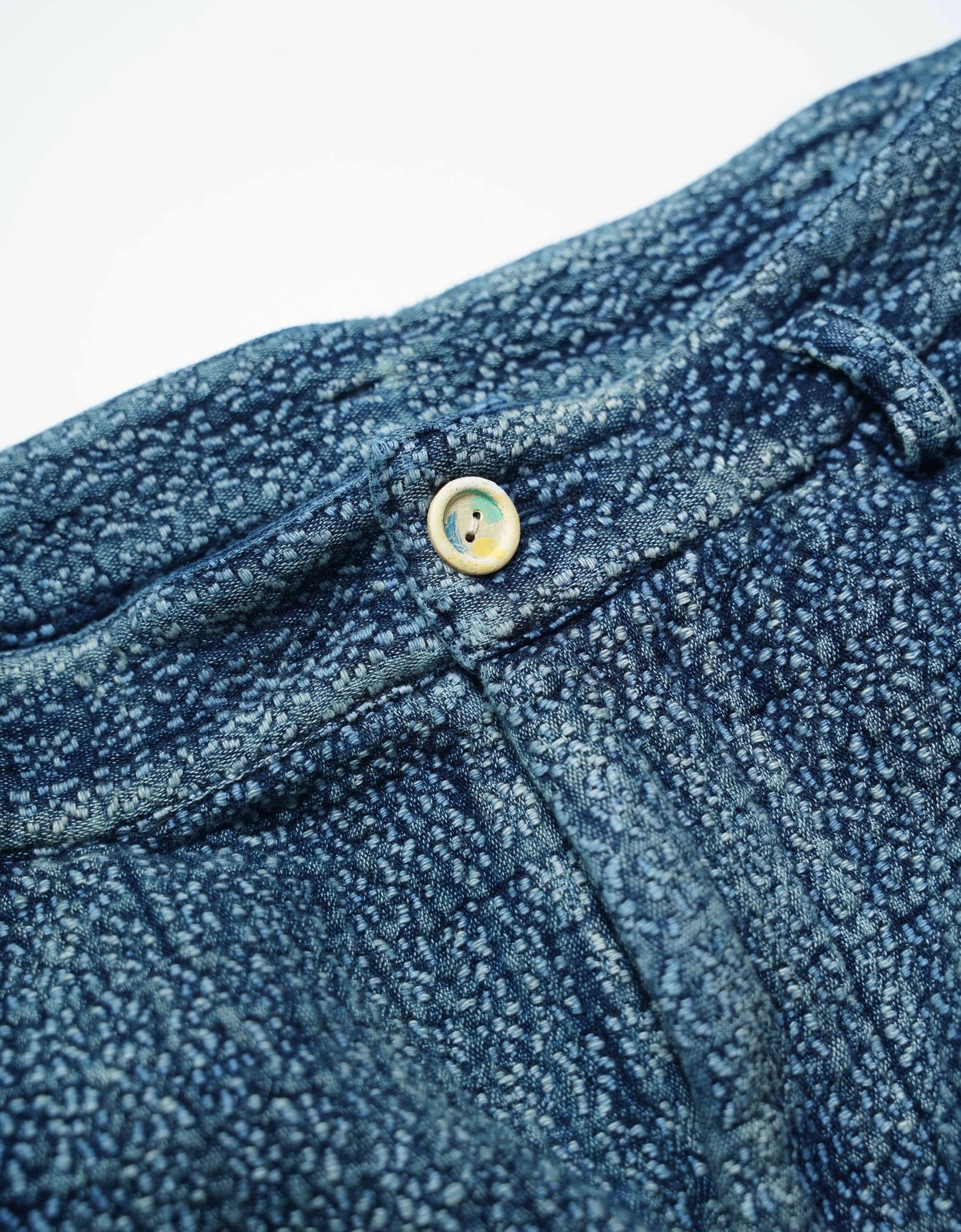 Indigo Dye Sashiko Sakura Worker Shorts