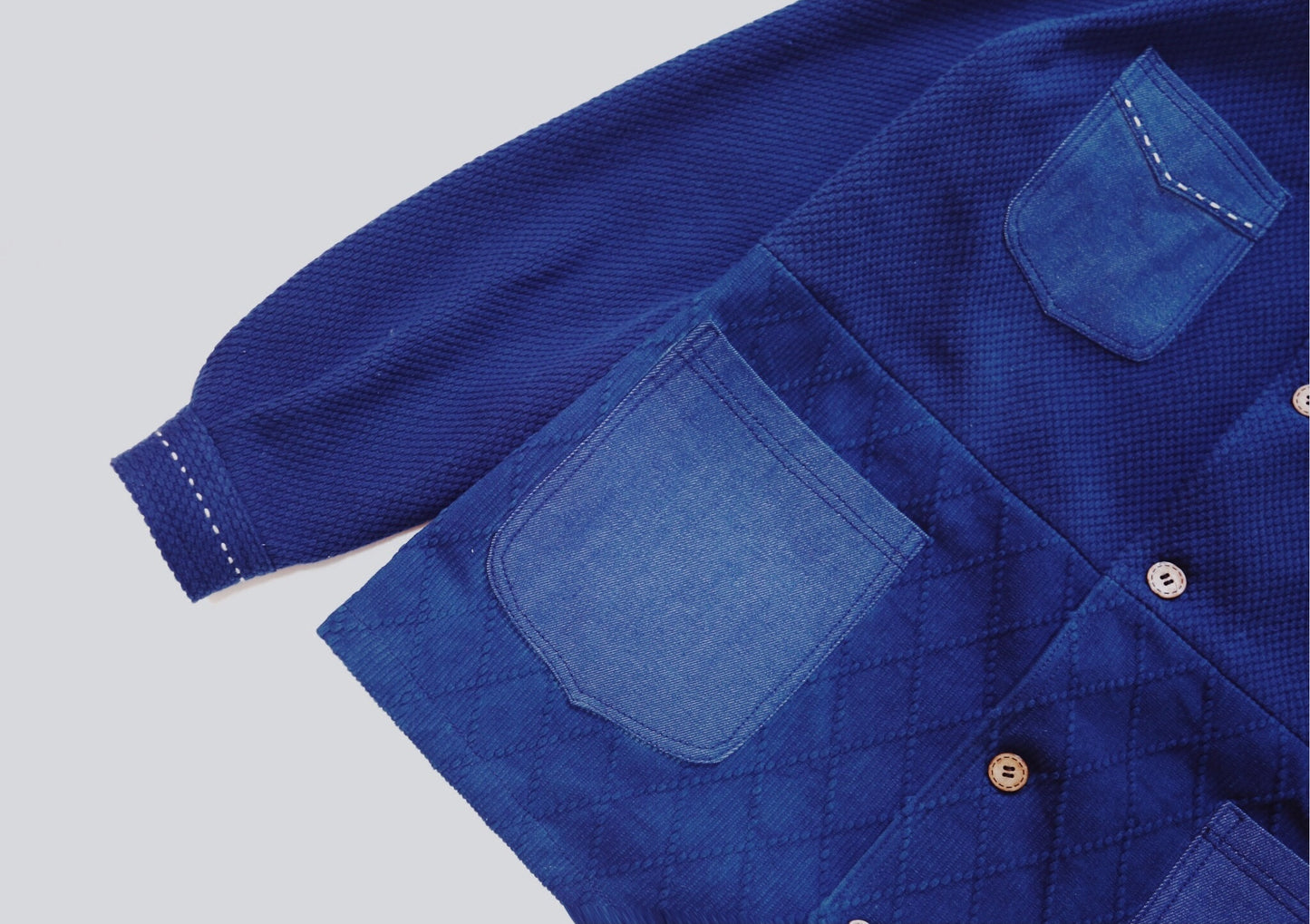Indigo Dye Kendo 4-Pockets Coat