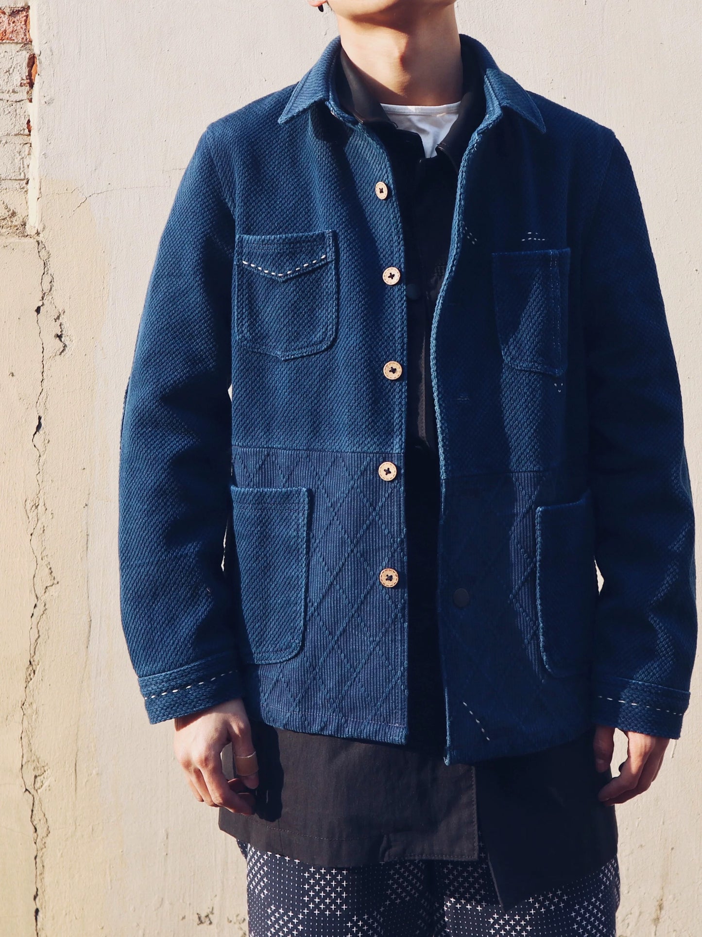 Indigo Dye Kendo Worker Jacket