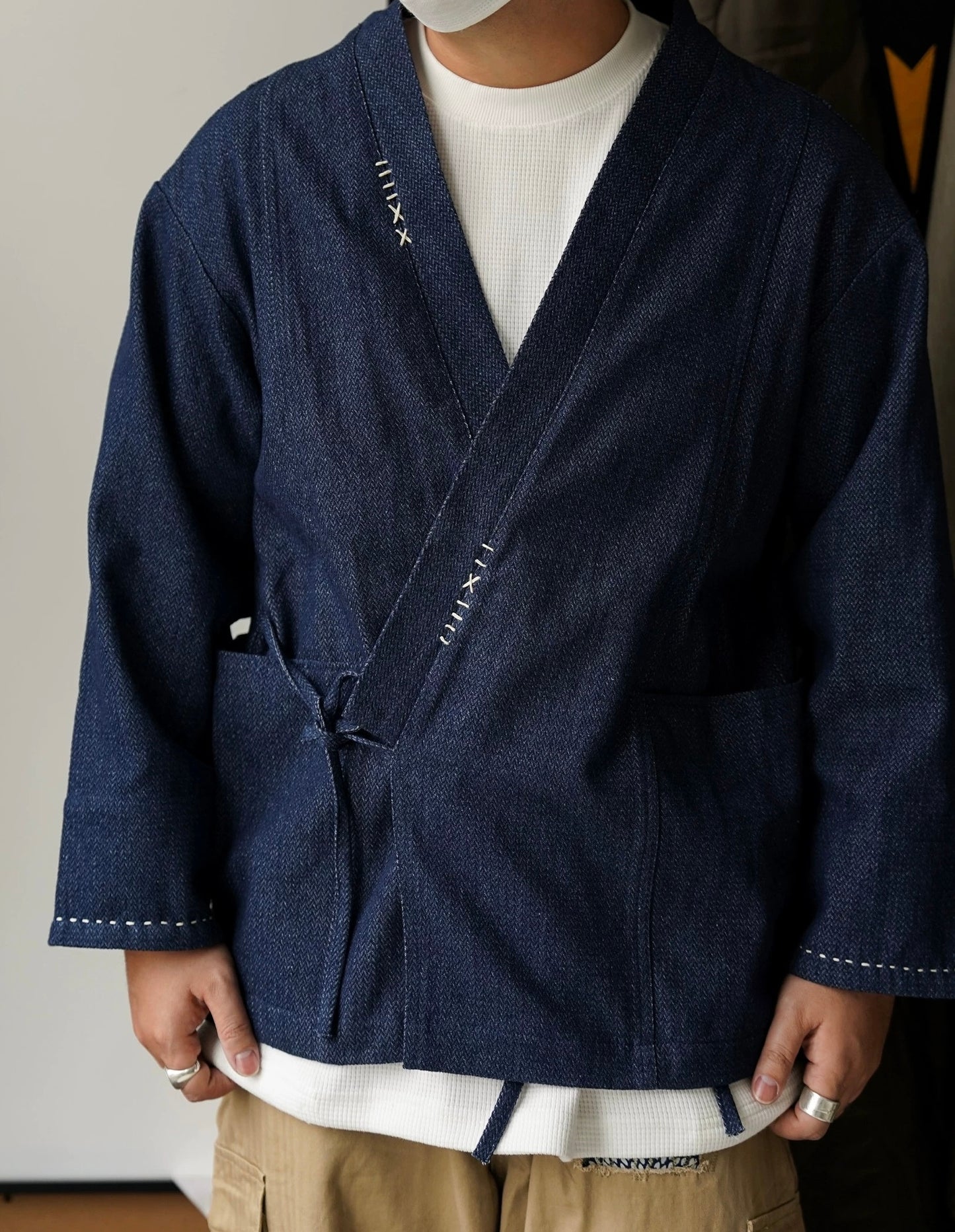 Denim Sashiko Tri Noragi Jacket
