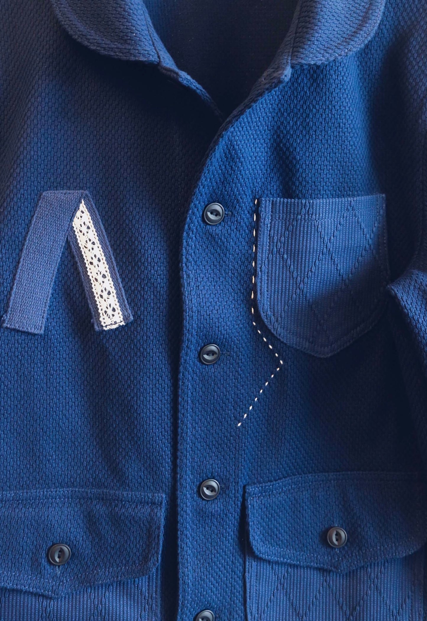 Indigo Dye Kendo Sashiko Jacket