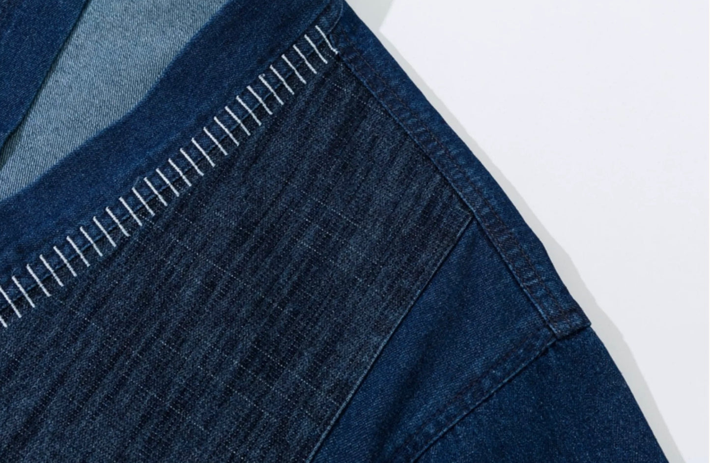 Blue Patchwork Sashiko Haori Jacket