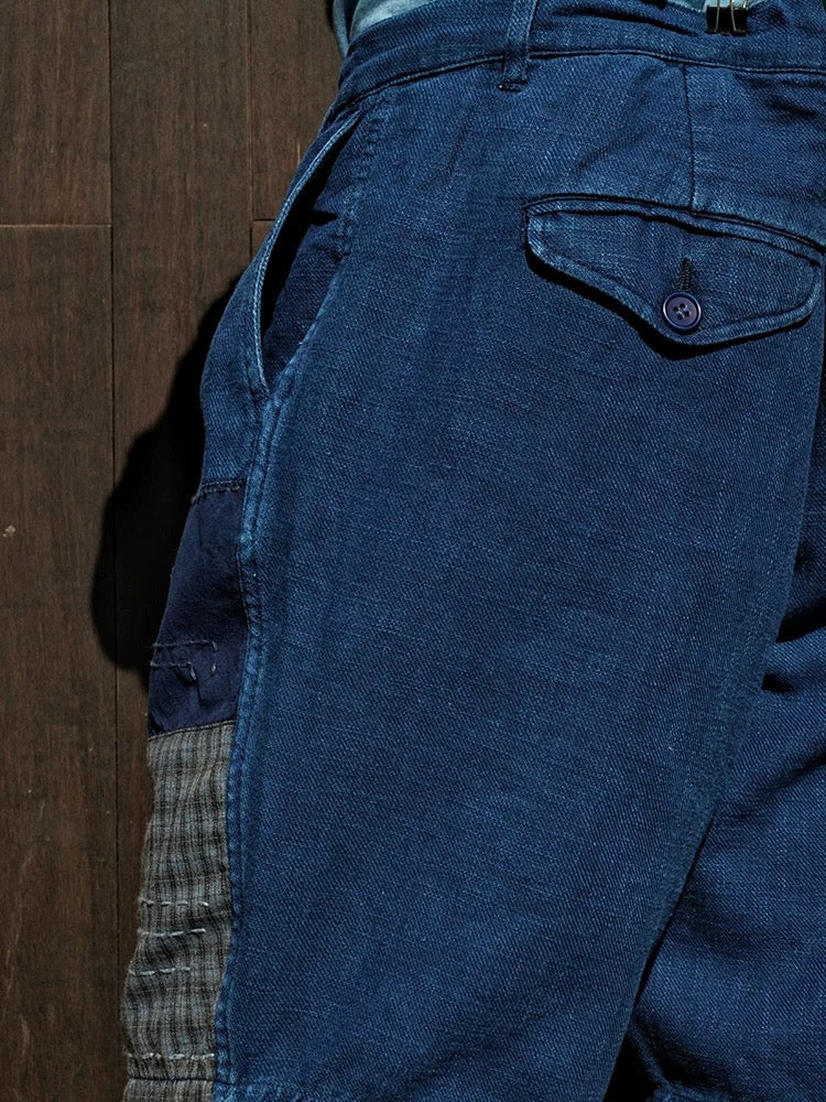Organic Dye Patchwork Worker Shorts