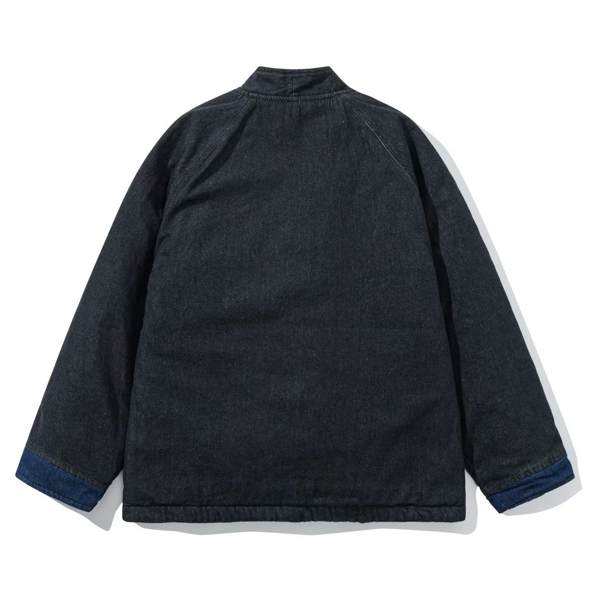 Denim Two Tone Pockets Haori Jacket