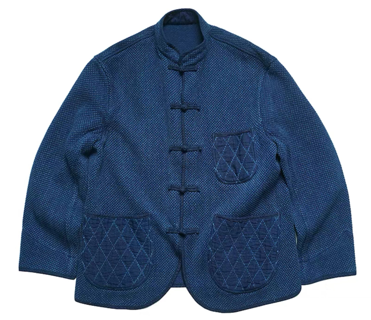 Indigo Dye Sashiko Hanfu Kendo Jacket