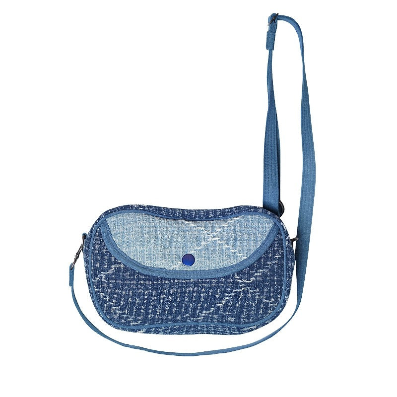 Indigo Dye Sashiko Shoulder Bag