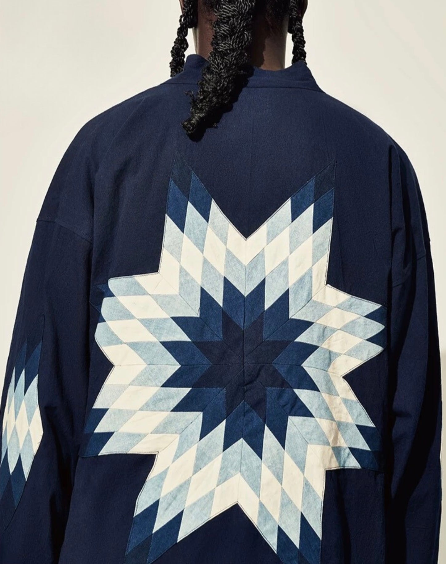 Indigo Dye Modern Folk Haori Jacket