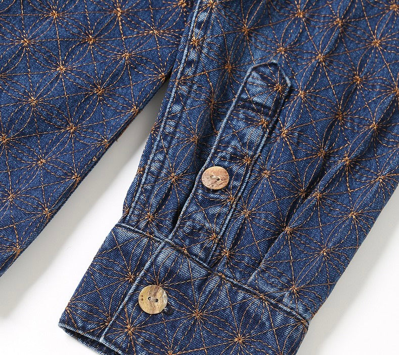 Denim Sashiko Noragi Jacket