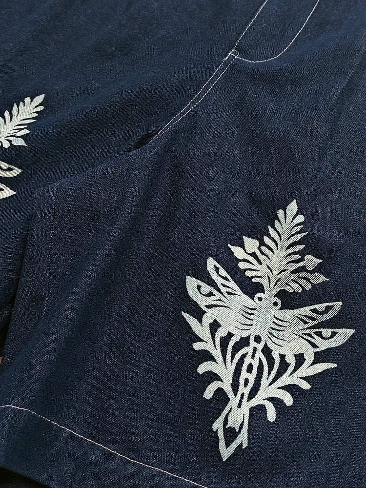 Batik Dye Papercutting Shorts