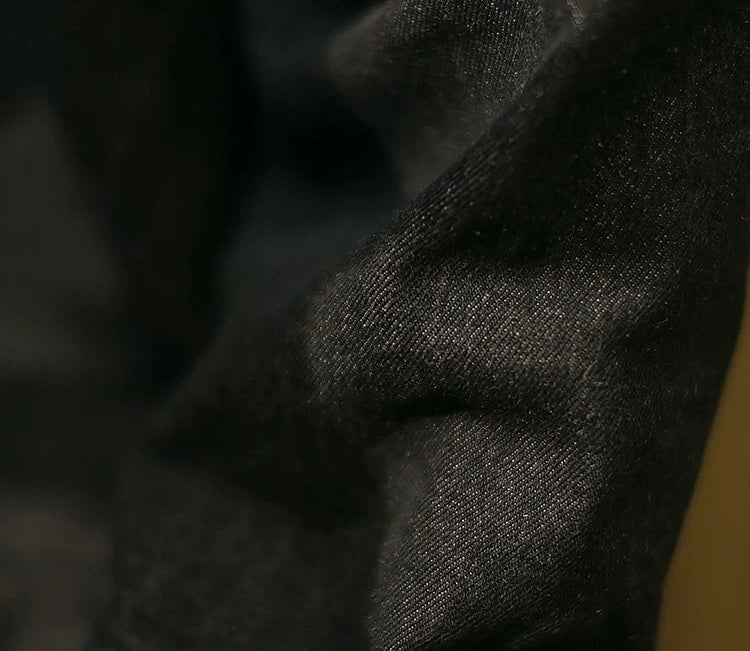 Denim Two Tone Pockets Haori Jacket