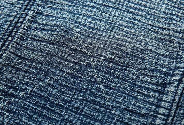 Indigo Dye Sashiko French Worker Jacket