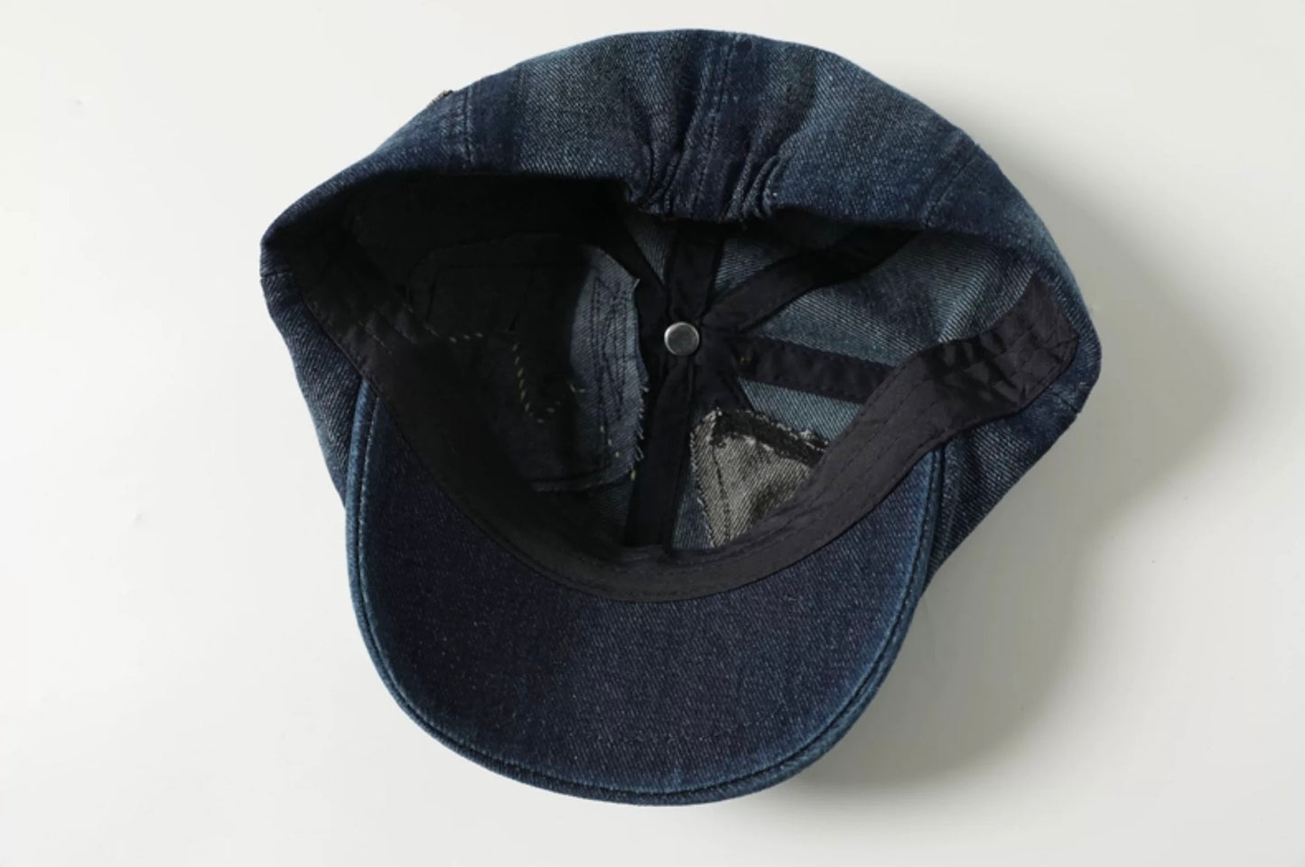 Denim Patchwork Newsboy Cap