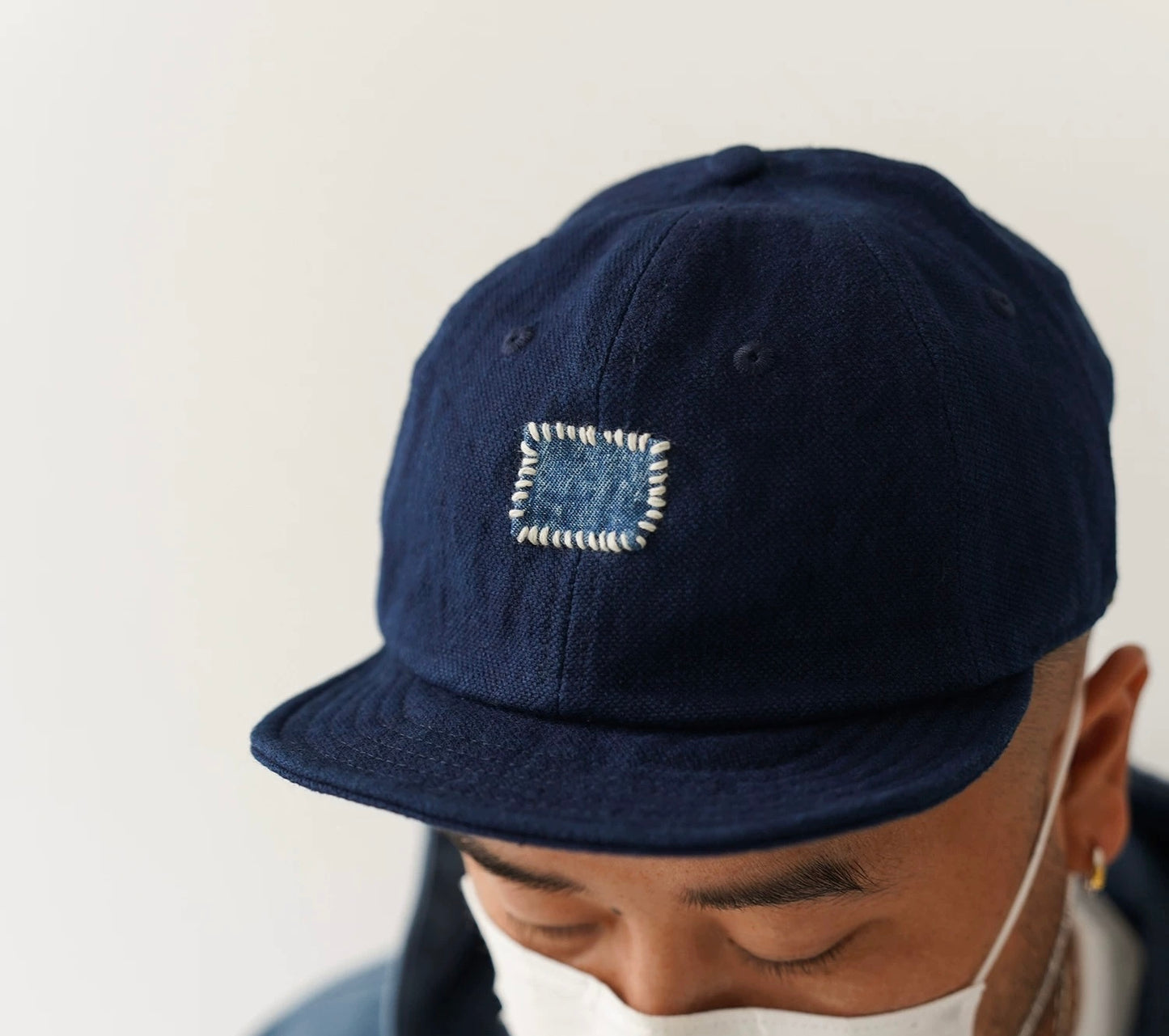 Indigo Dye Sashiko Cap