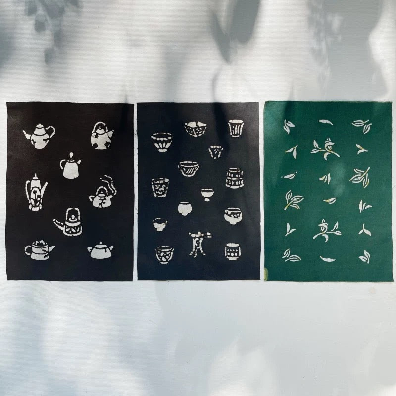 Organic Dye Tea Ceremony Fabric Scraps Bundles