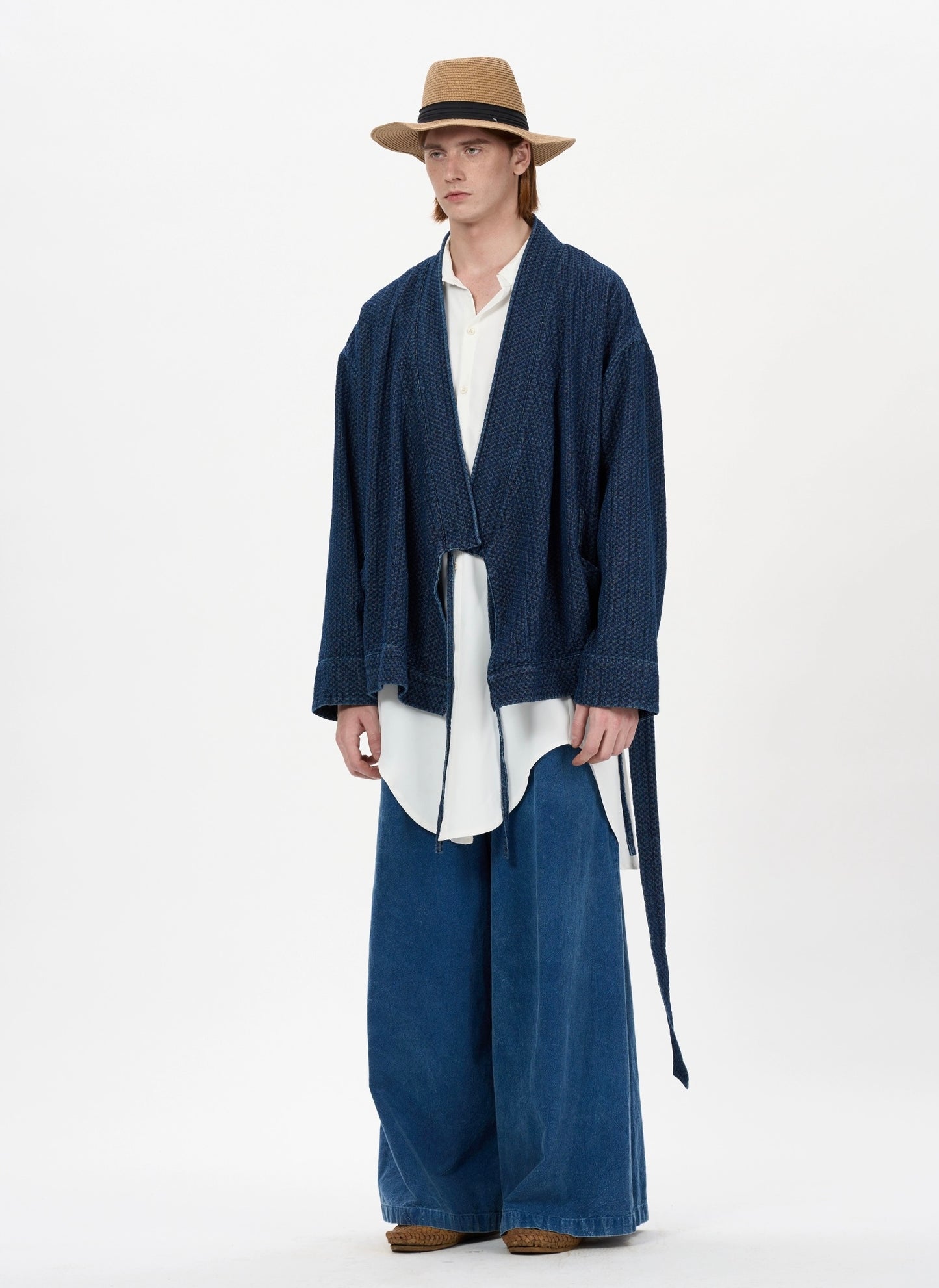 Indigo Dye Strap Noragi Jacket