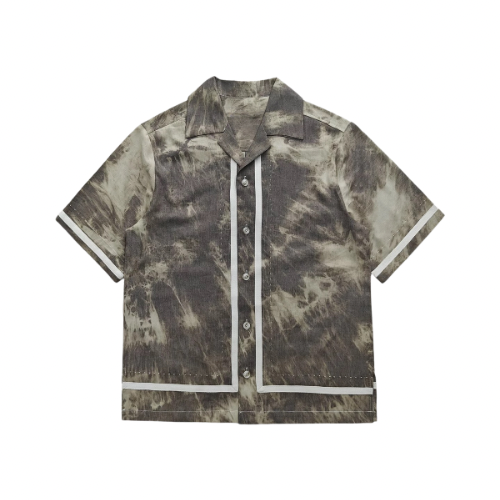 Tie Dye Folk Aloha Shirt