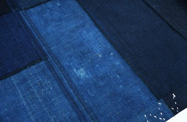 Indigo Dye Boro Patchwork Shirt