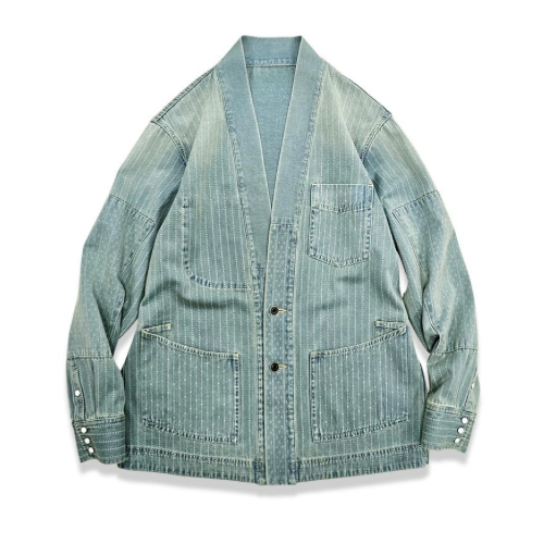 Denim Patchwork Noragi Jacket