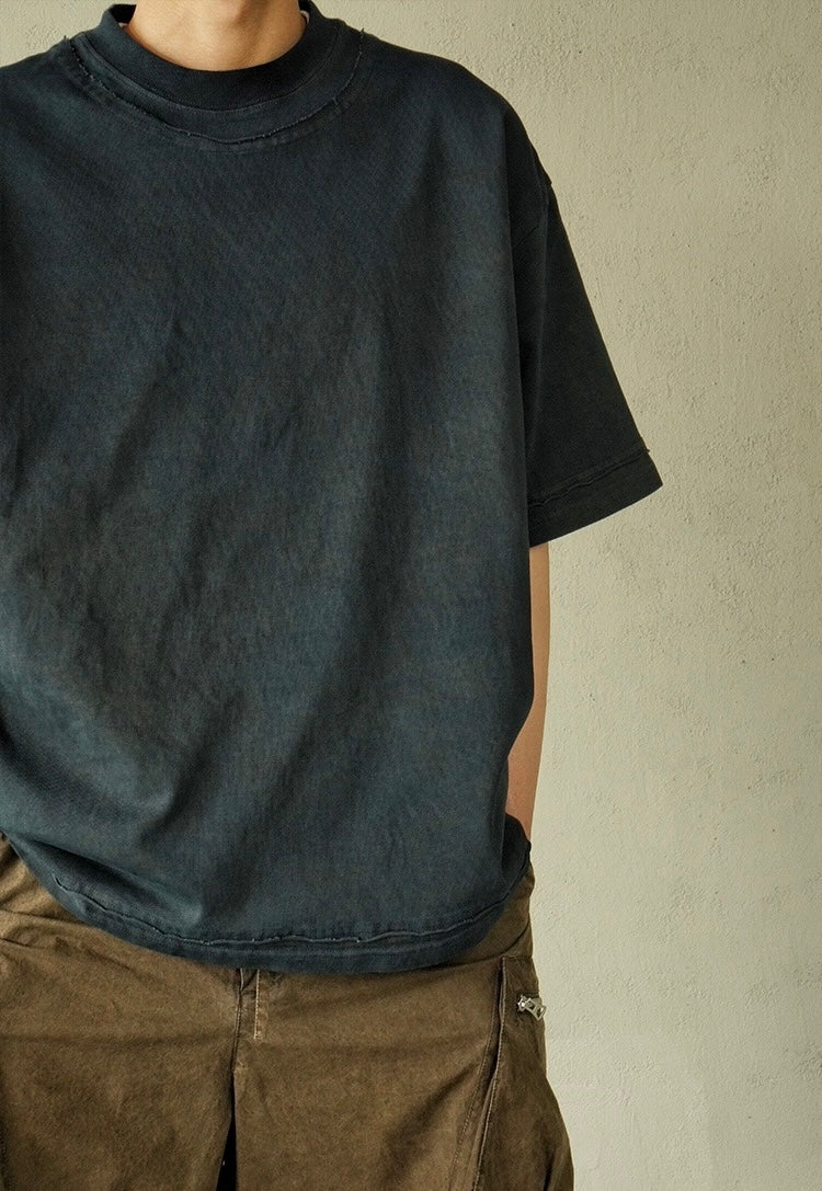 Dark Indigo Dye Basic T-Shirt