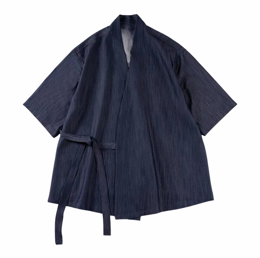 Slub Indigo Samue Wrap Jacket