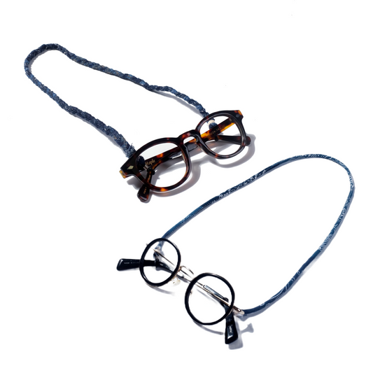 Indigo Dye Kofu Glasses Necklace