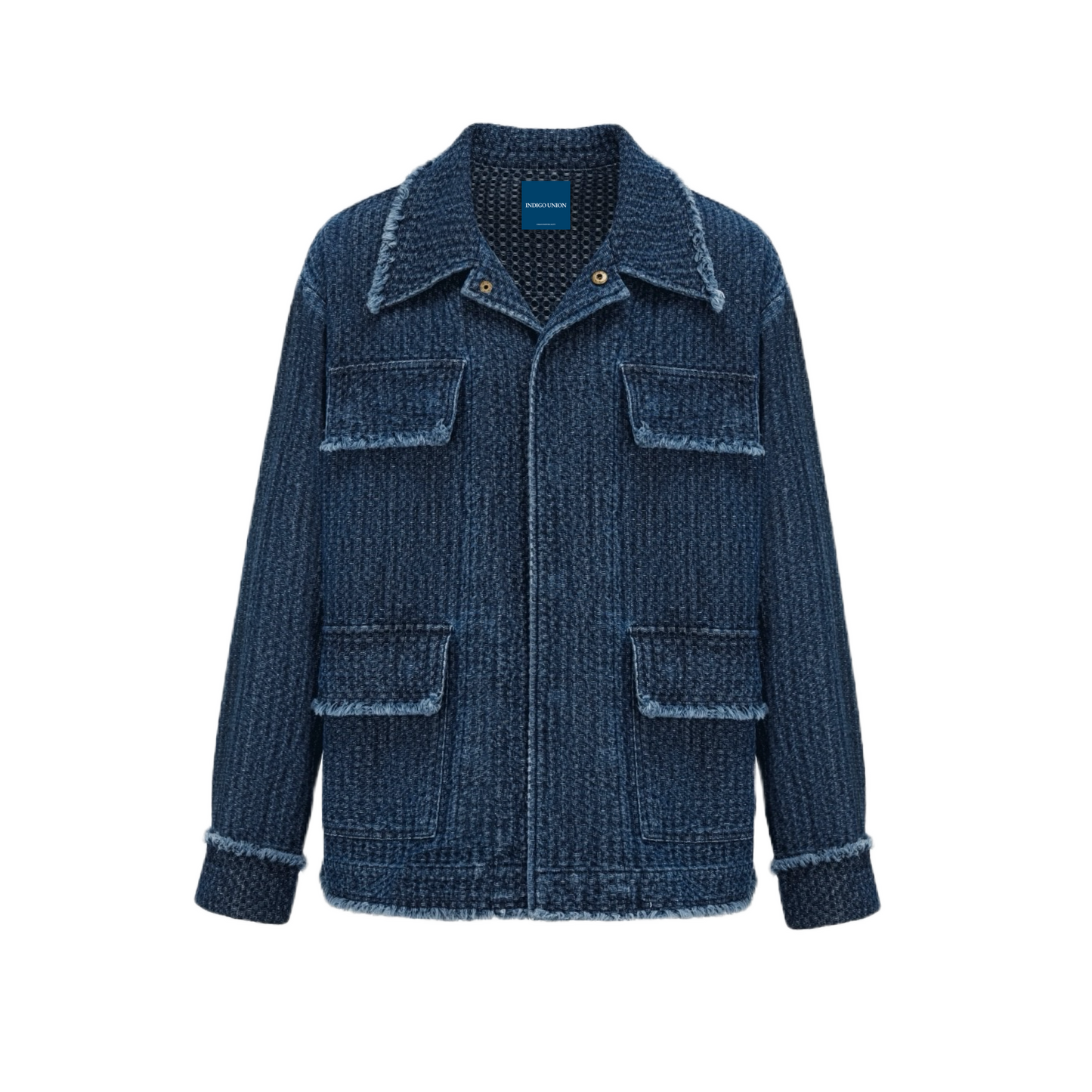 Indigo Dye Sashiko Worker Jacket