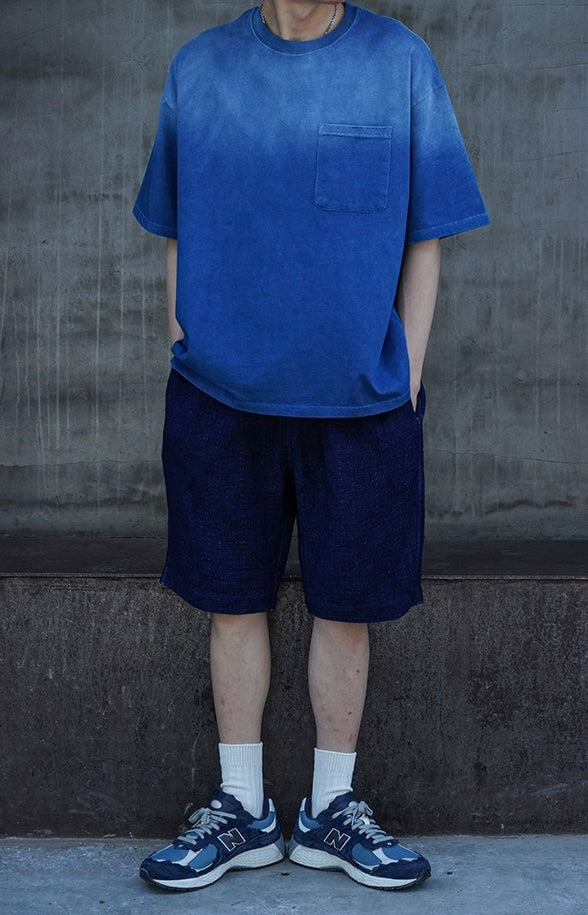 Indigo Dye Two Tone T-Shirt