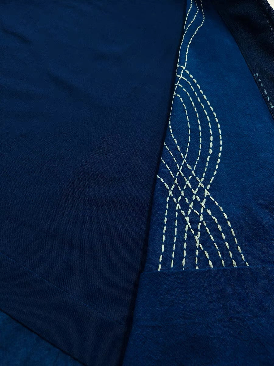 Indigo Dye Sashiko Kimono Jacket