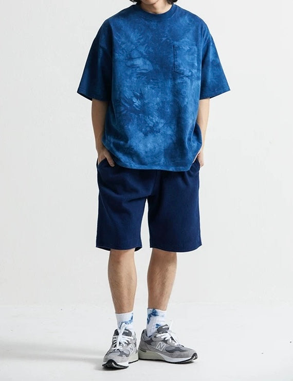 Indigo Tie Dye Pocket T-Shirt