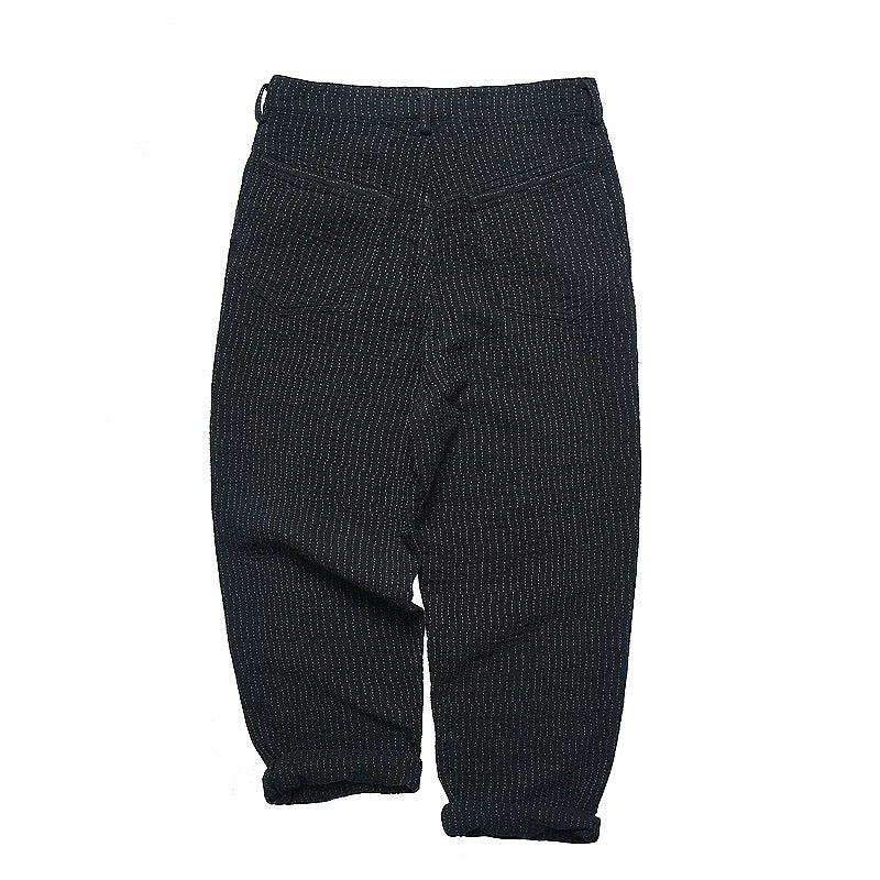 Black Dye Grey Sashiko Pants