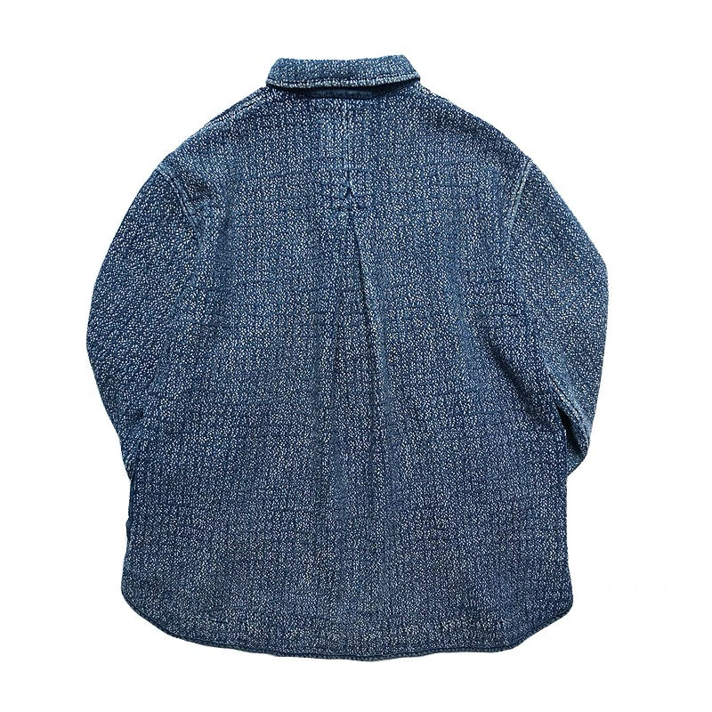 Indigo Dye Sashiko Cherry Blossom Jacket