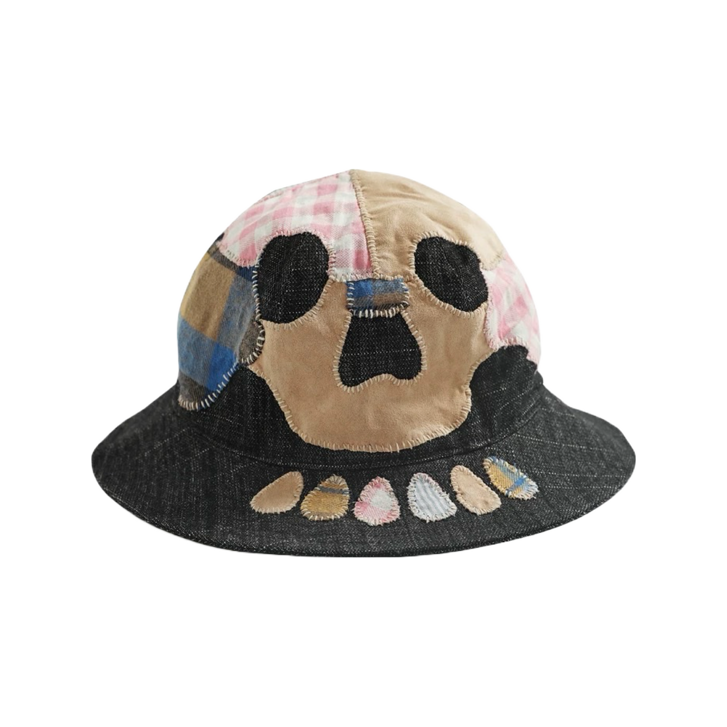 Skull Patchwork Sashiko Bucket Hat