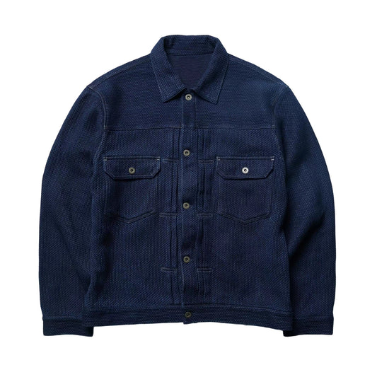 Indigo Dye Kendo Sashiko Work Jacket