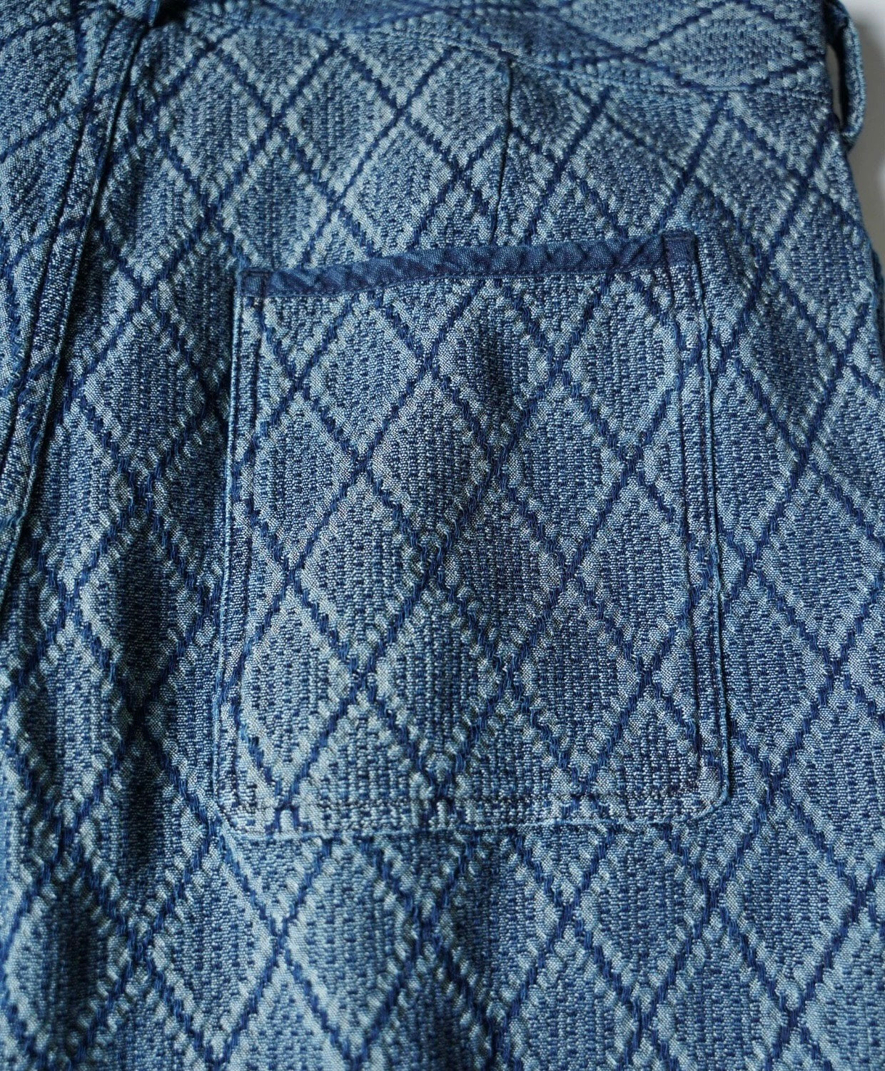 Indigo Dye Jacquard Pants