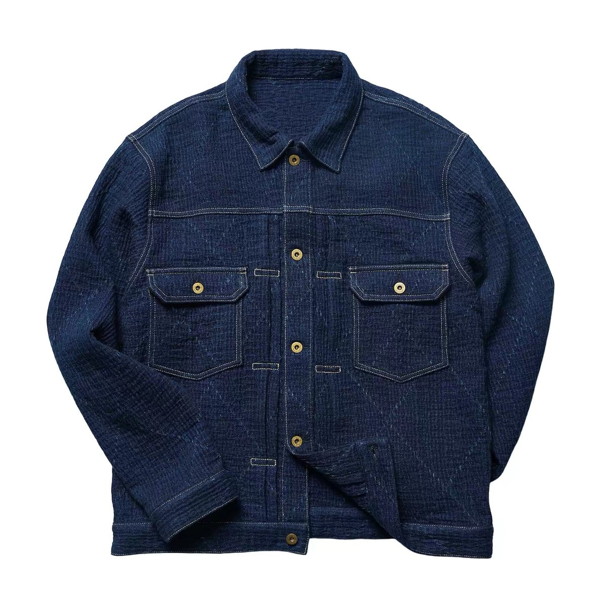 Indigo Dye Sashiko Type II Work Jacket