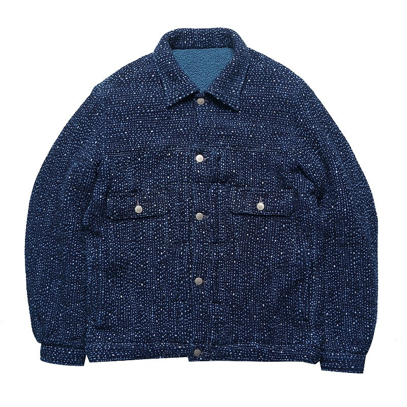 Dark Indigo Dye Sashiko Dots Starlight Jacket