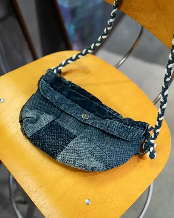 Indigo Dye Patchwork Kendo Bag