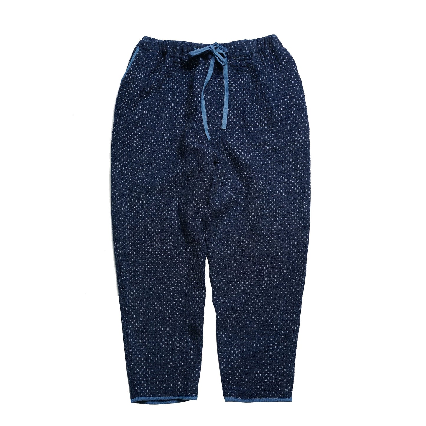 Indigo Dye Sashiko Carrot Pants