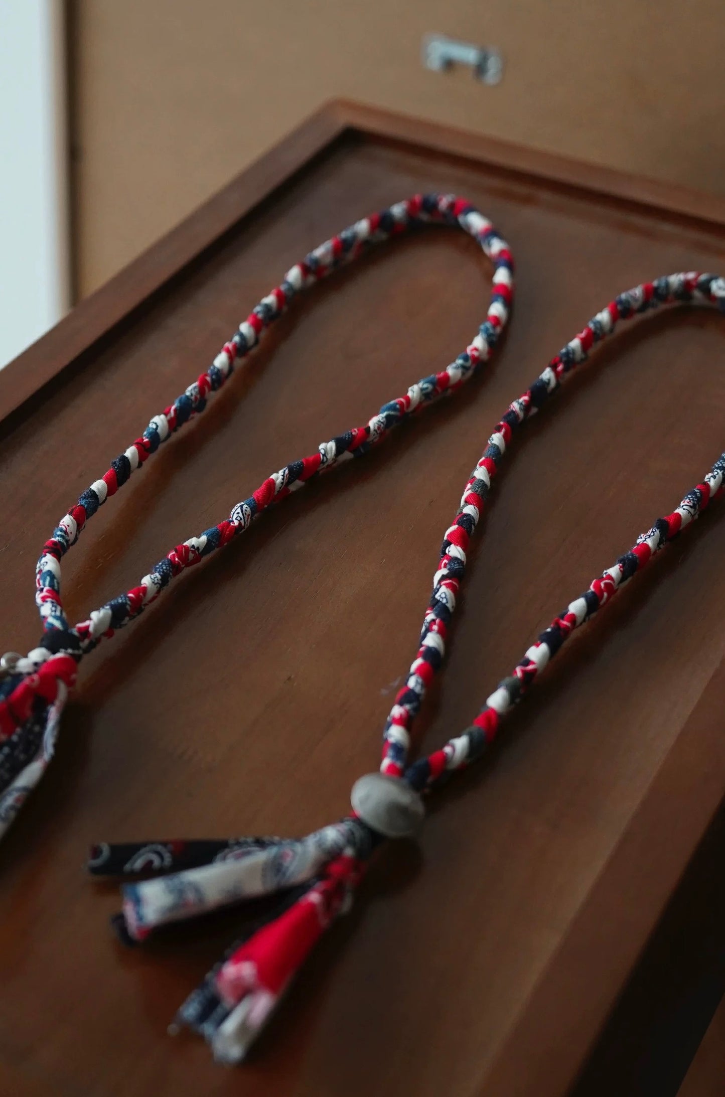 Three Color Bandana Coin Necklace