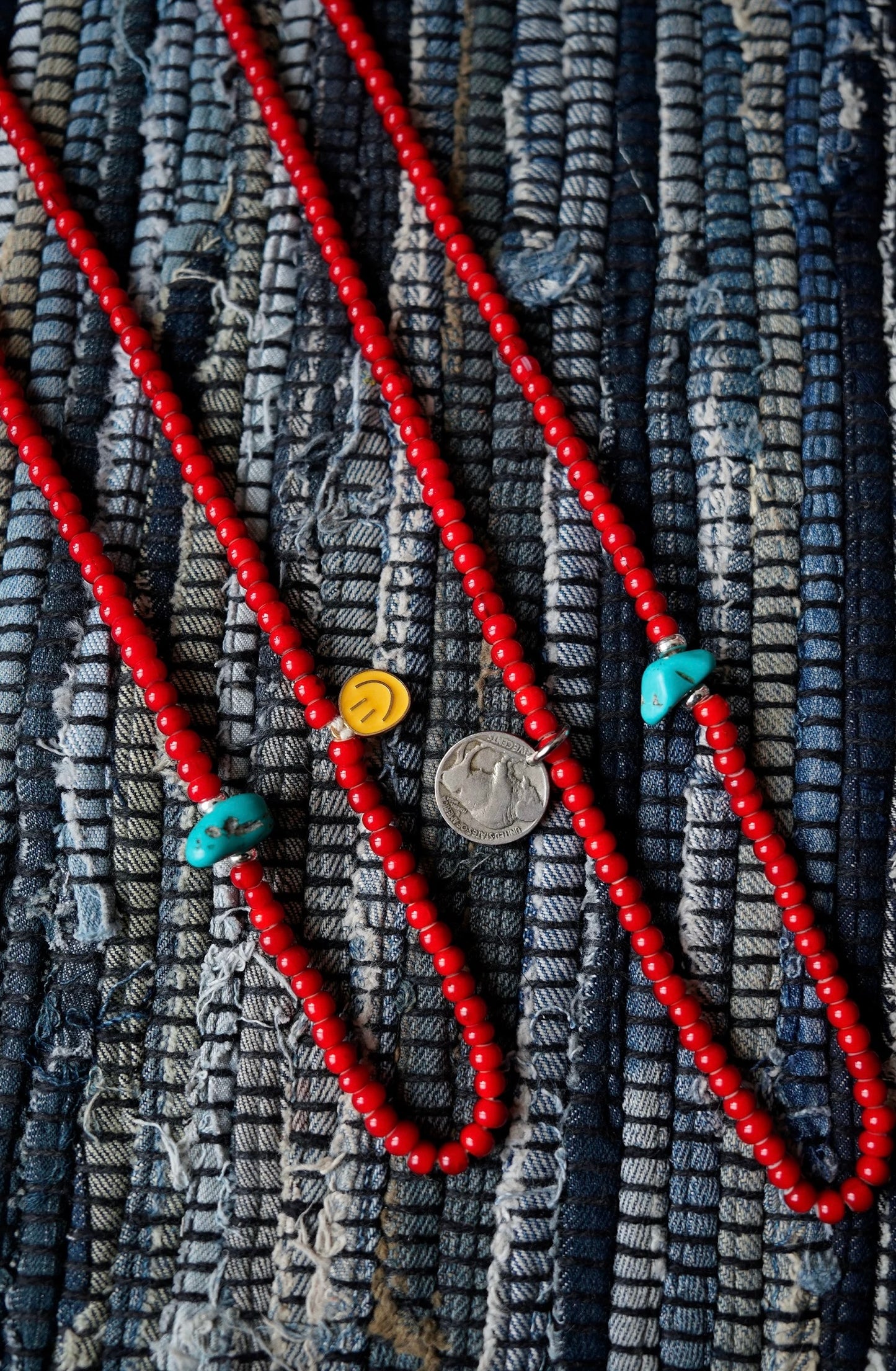 Red Glass Bead Necklace