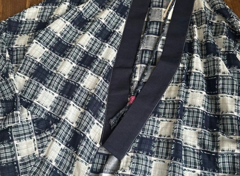 Frayed Checked Noragi Jacket