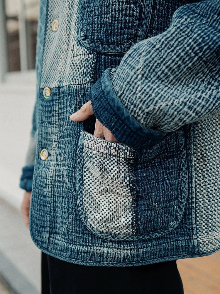 Vintage indigo-dyed sashiko sold Kote no1.