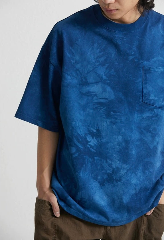 Indigo Tie Dye Pocket T-Shirt