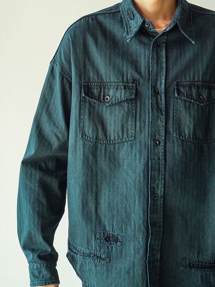 Organic Plant Dye Distressed Heavyweight Shirt