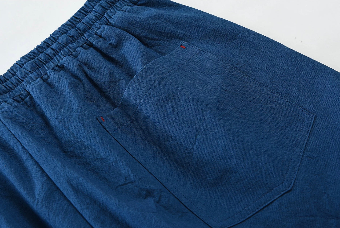 Indigo Dye Basic Kasuri Twill Shorts