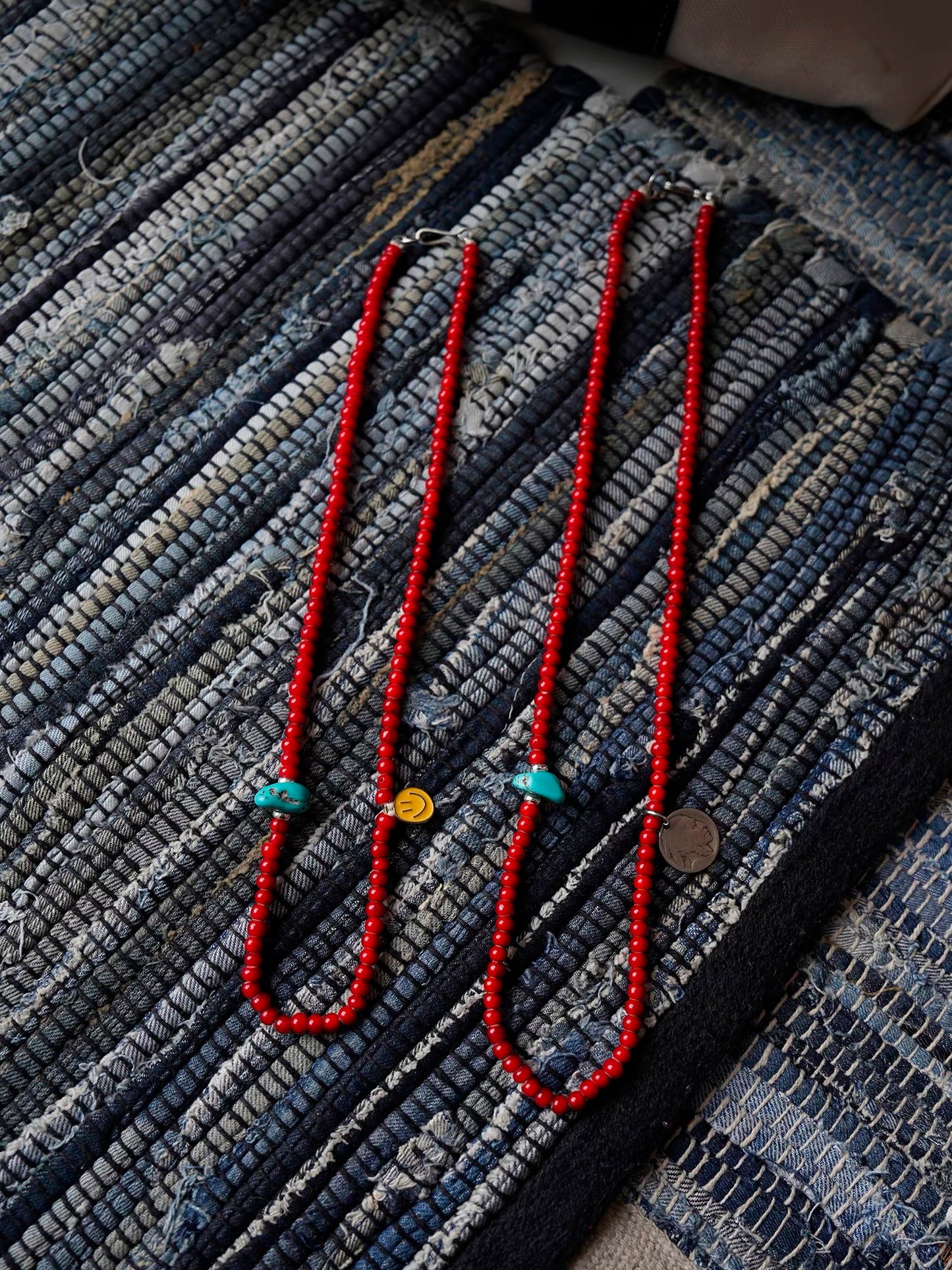 Red Glass Bead Necklace